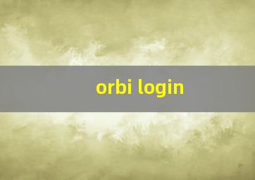 orbi login